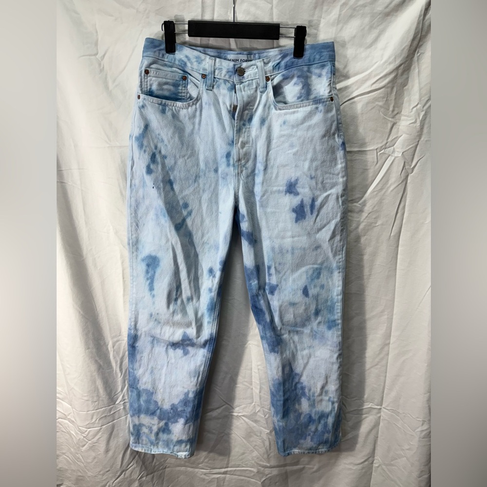Aritzia Denim‎ Forum The Joni High Rise Loose Jeans Tie Dye Bleach Wash 29L